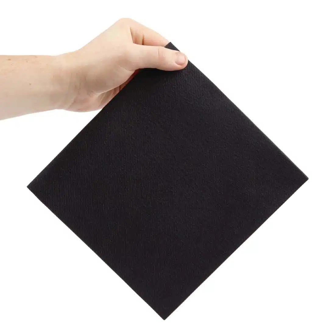 Fiesta Recyclable Premium Tablin Dinner Napkin Black 40x40cm Airlaid 1/4 Fold (Pack of 500) - Image 3