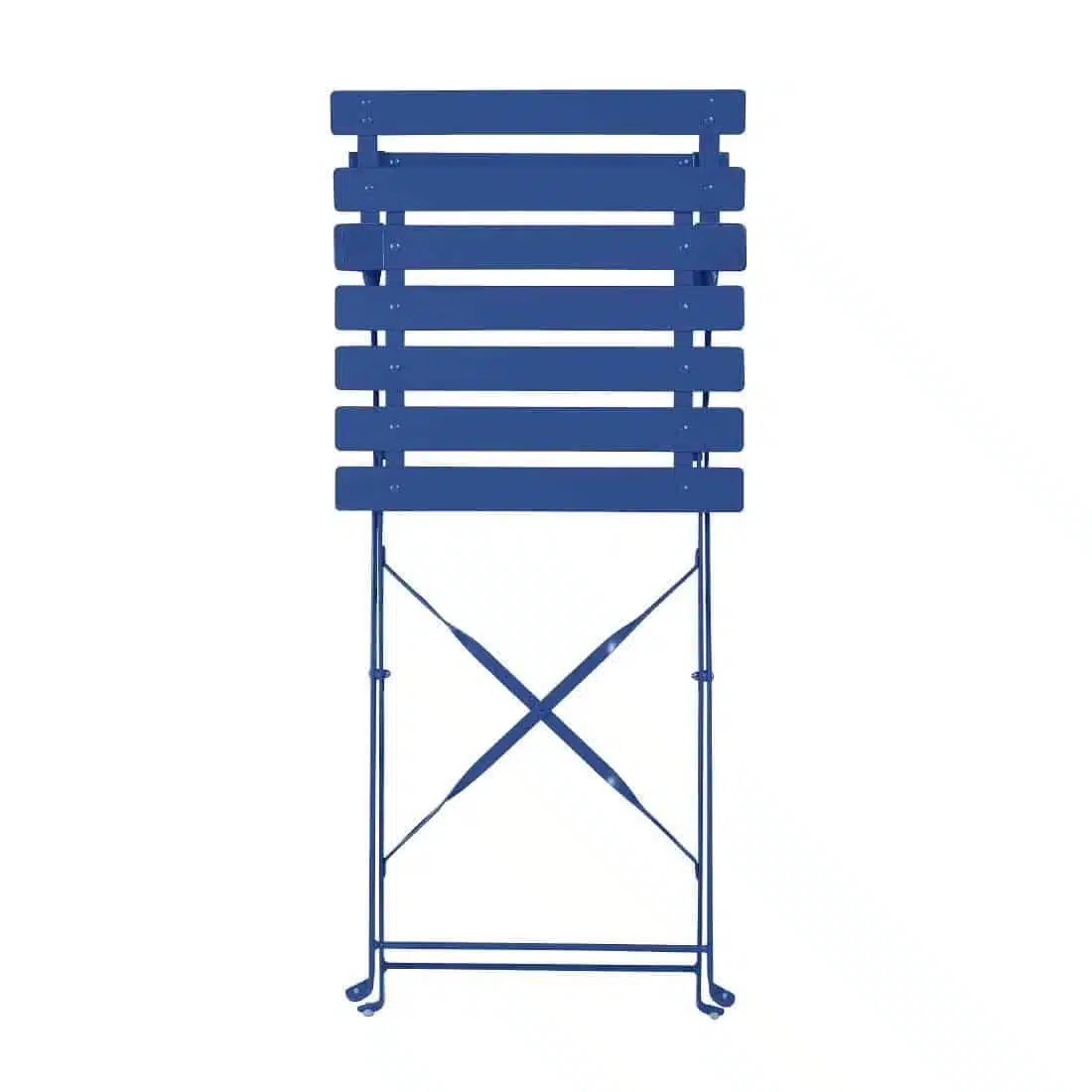 Bolero Perth Pavement Style Folding Chairs Dark Navy (Pack of 2) - Image 2