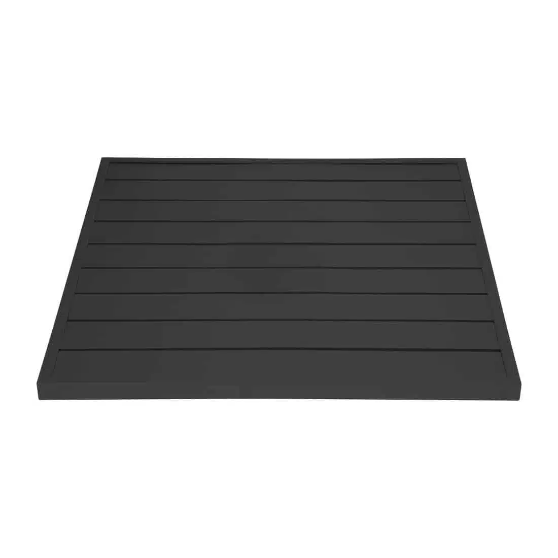 Bolero Aluminium Square Table Top Black 700mm - Image 2