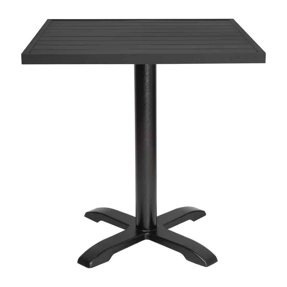 Bolero Aluminium Square Table Top Black 700mm - Image 3