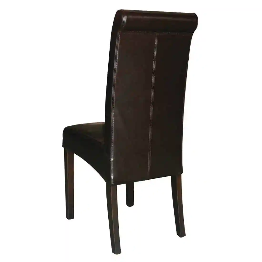 Bolero Curved Back Leather Chairs Dark Brown (Pack of 2) - Image 2