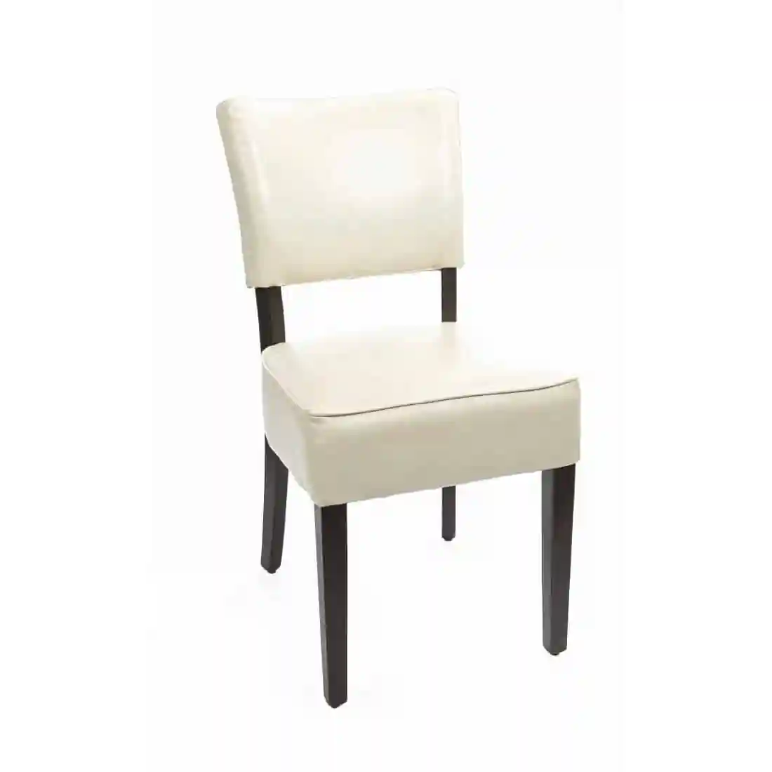 Bolero Chunky Faux Leather Chairs Cream (Pack of 2) - Image 1