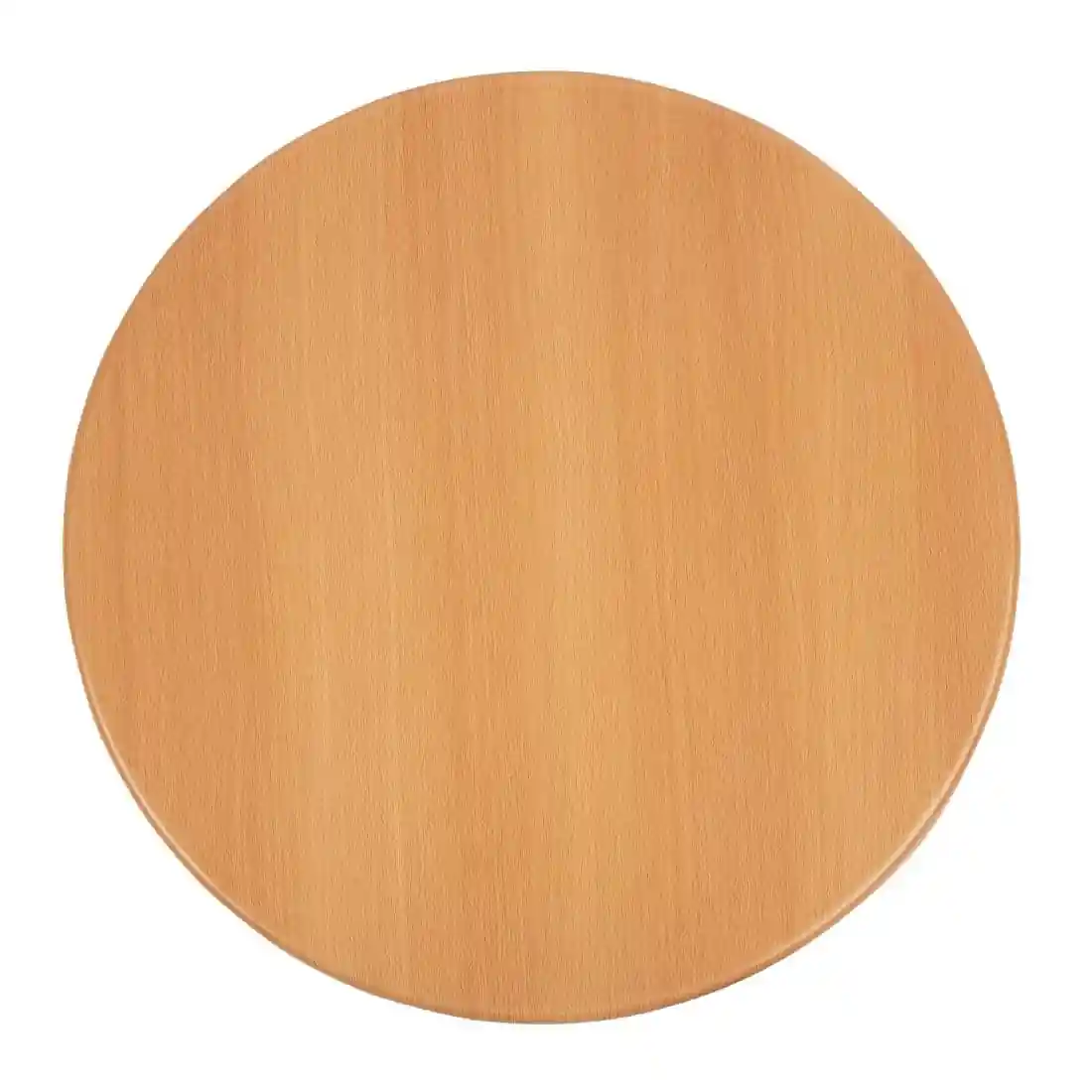 Bolero Pre-drilled Round Tabletop Beech Effect 600mm - Image 1