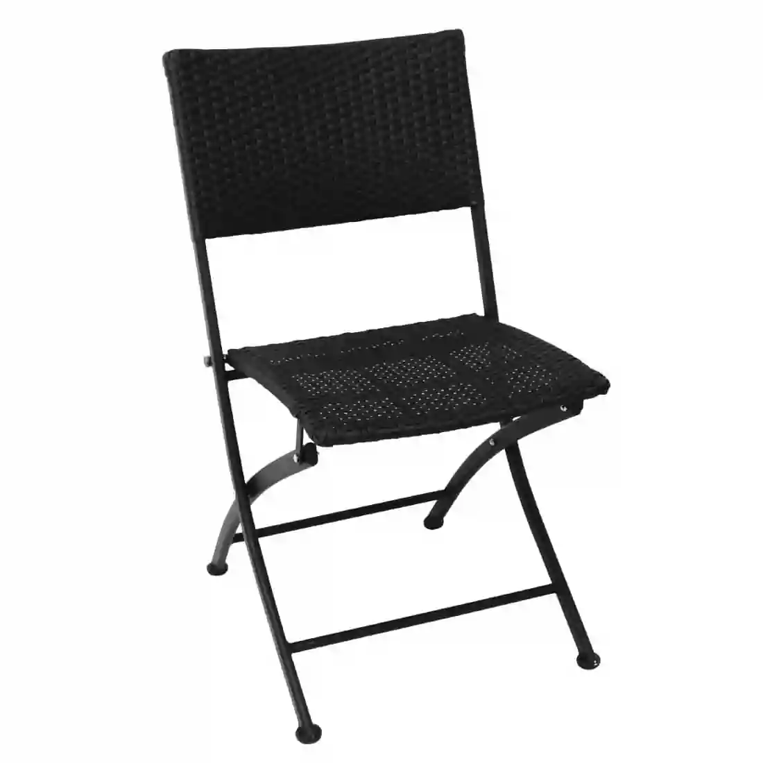 Bolero PE Wicker Folding Chair Set (Pack of 2) - Image 1