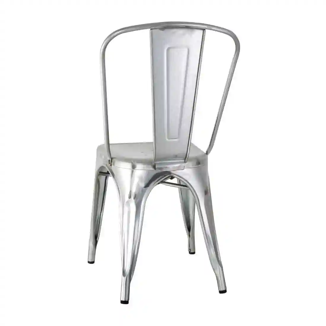 Bolero Bistro Galvanised Steel Side Chairs (Pack of 4) - Image 3