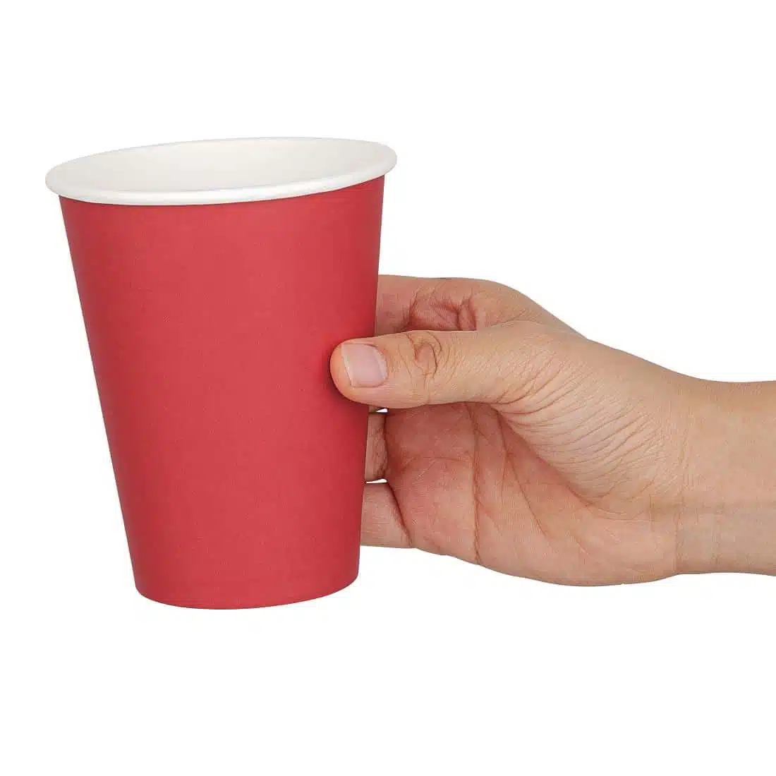 Fiesta Recyclable Single Wall Takeaway Coffee Cups Red 340ml / 12oz (Pack of 50) - Image 3