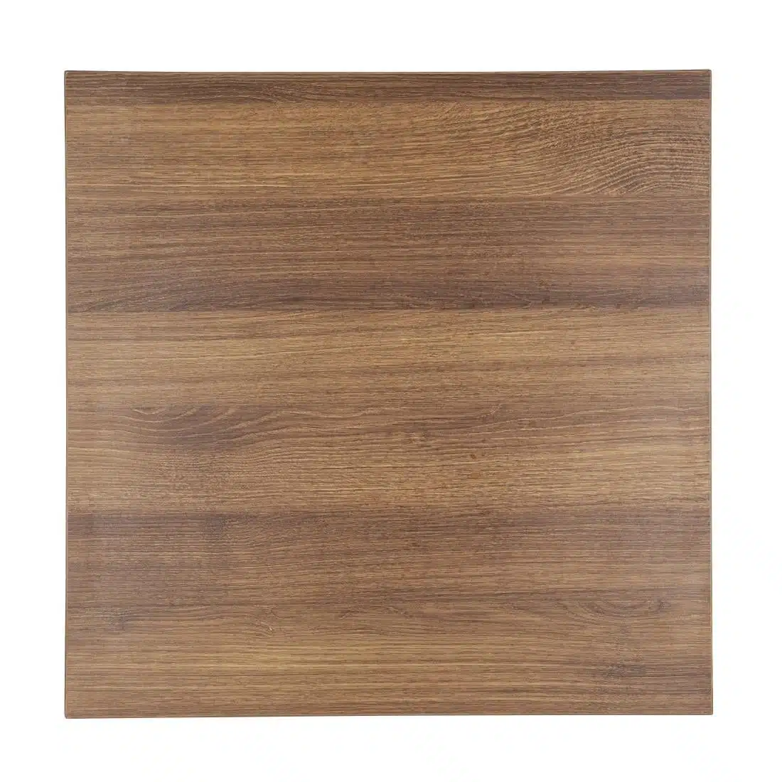 Bolero Pre-drilled Square Tabletop Rustic Oak 700mm - Image 2