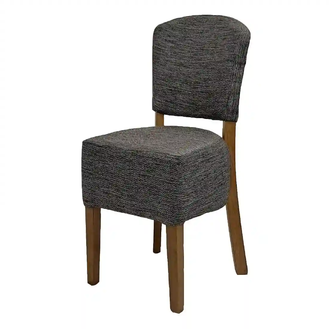 Hanoi Dining Chair In Weathered Oak with Shetland Smoke Seatpad (Pack of 2) - Image 1