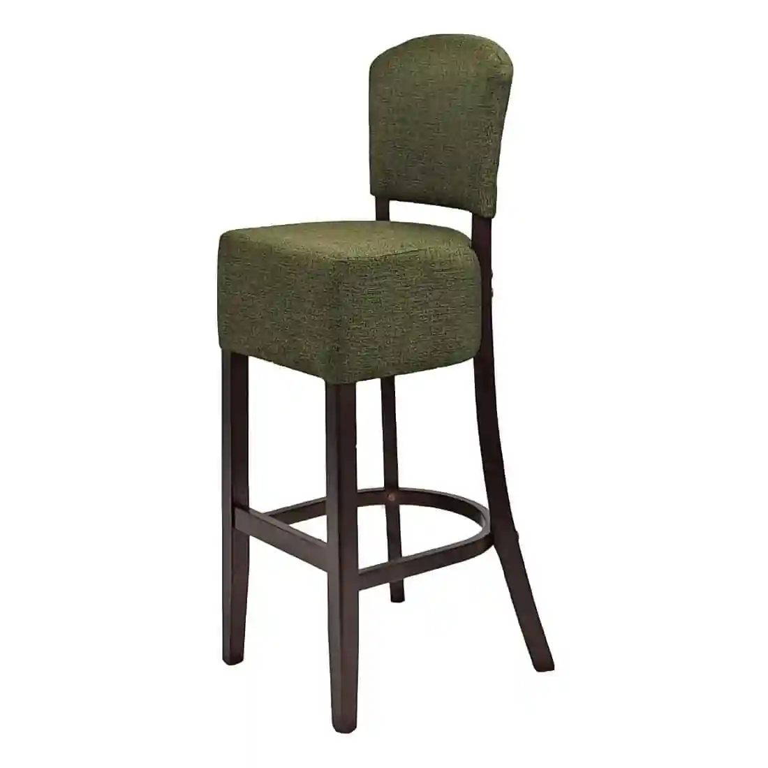 Hanoi Bar Chair in Dark Walnut with Shetland Forest Seatpad - Image 1