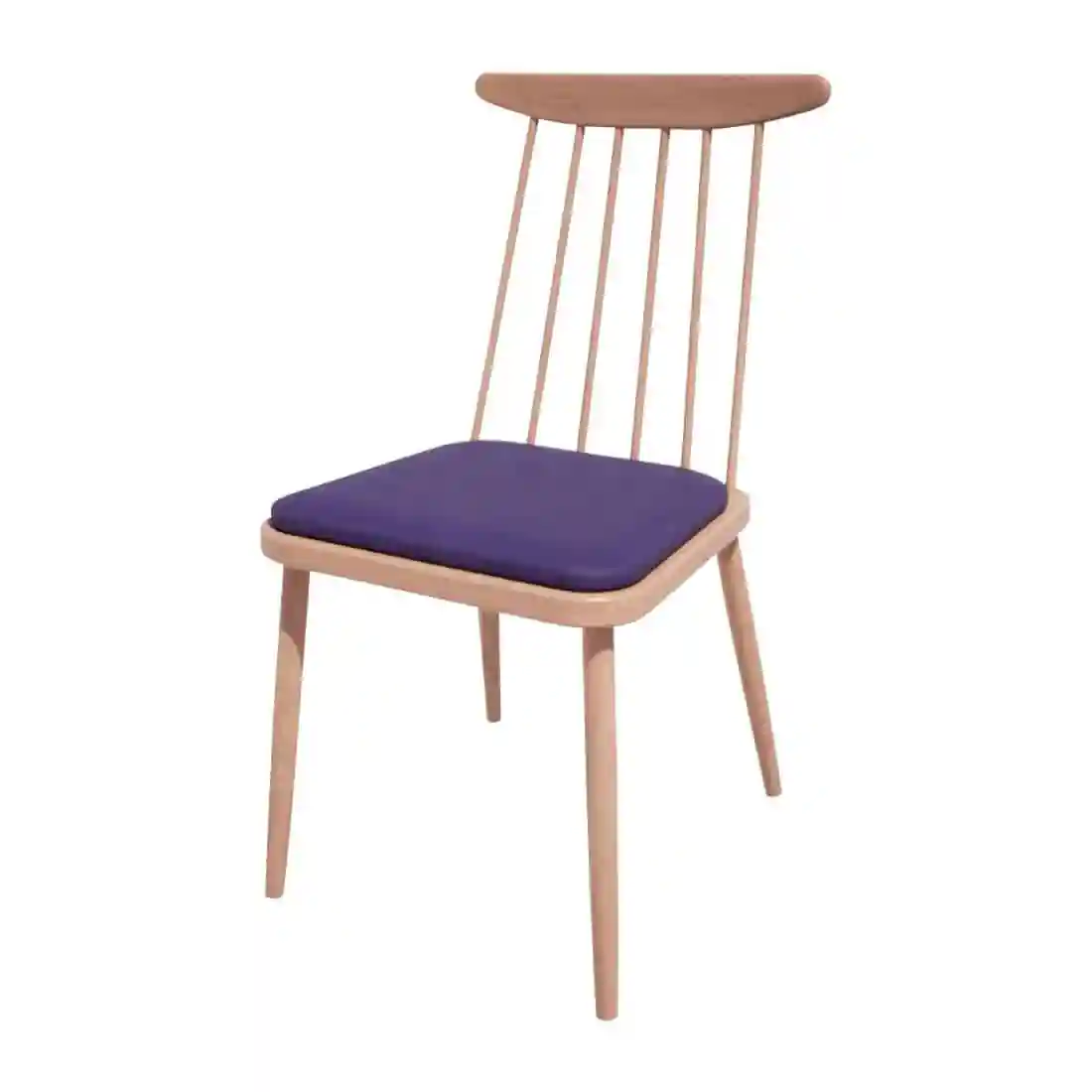 Bolero Bespoke Frank Side Chair Blue/Beech