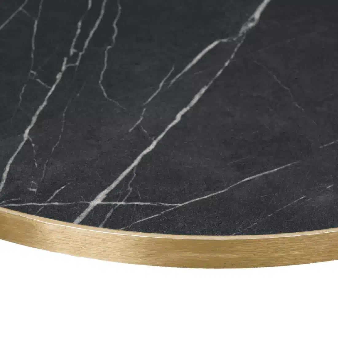 Omega Round Laminate Table Top Black Marble 700mm - Image 3