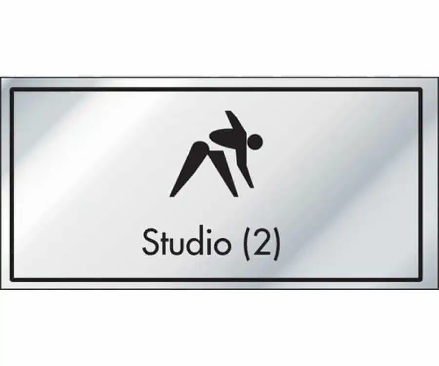 Studio 2 Information Door Sign