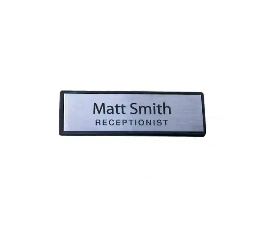 Rectangle Framed Staff Name Badge