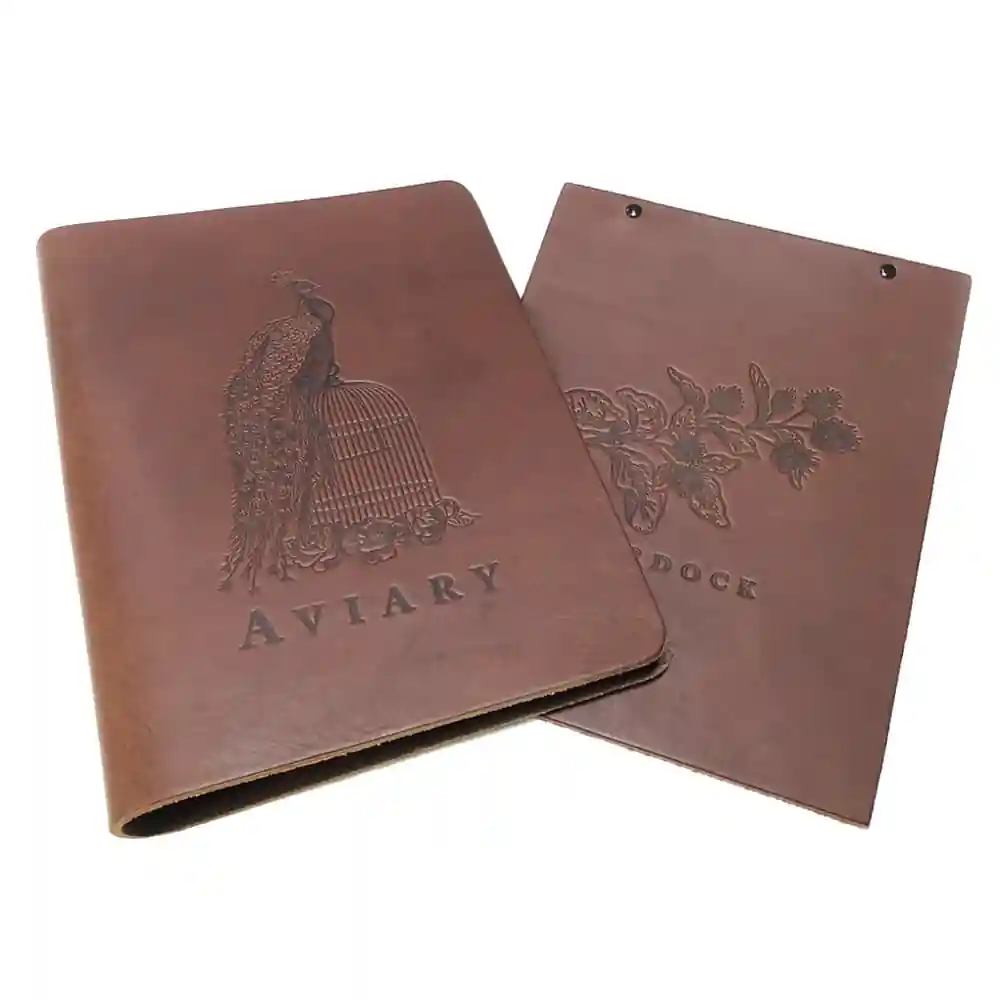 Saddle Hide Leather Menu Covers