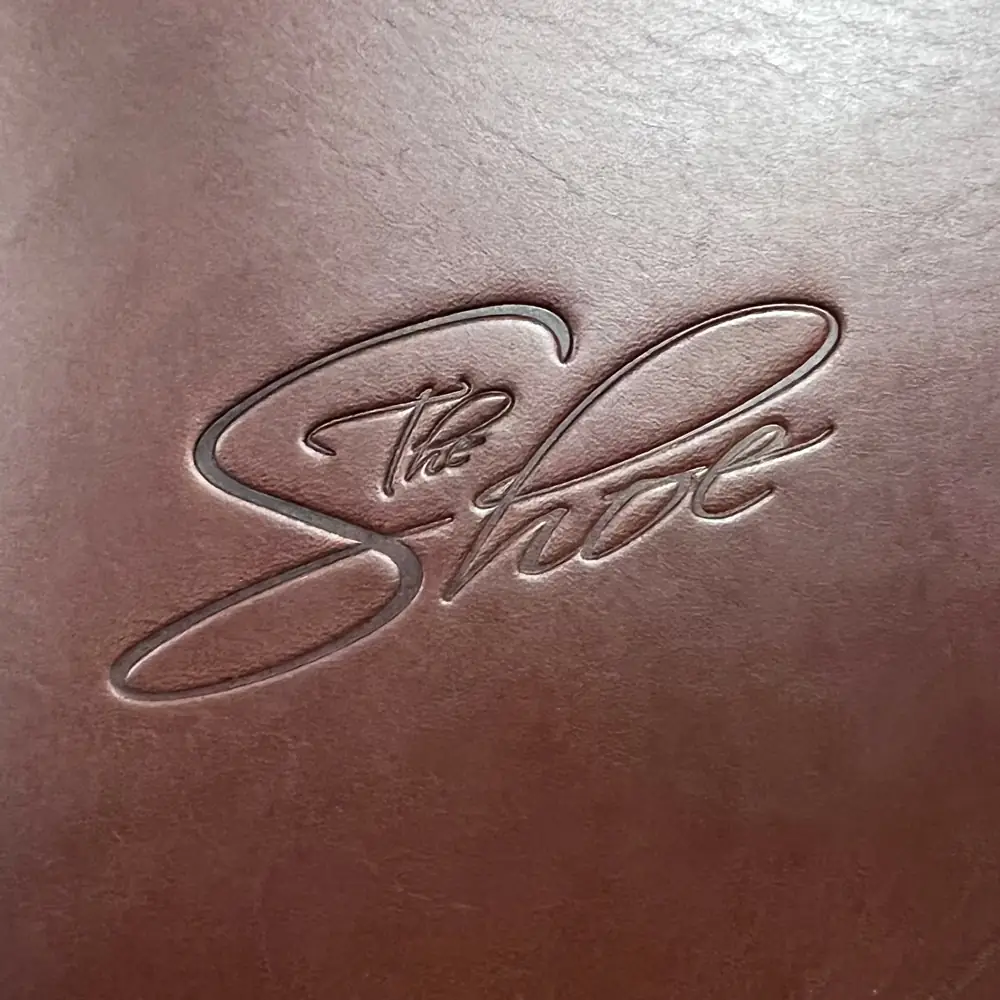 Saddle Hide Leather Menu Cover Deboss