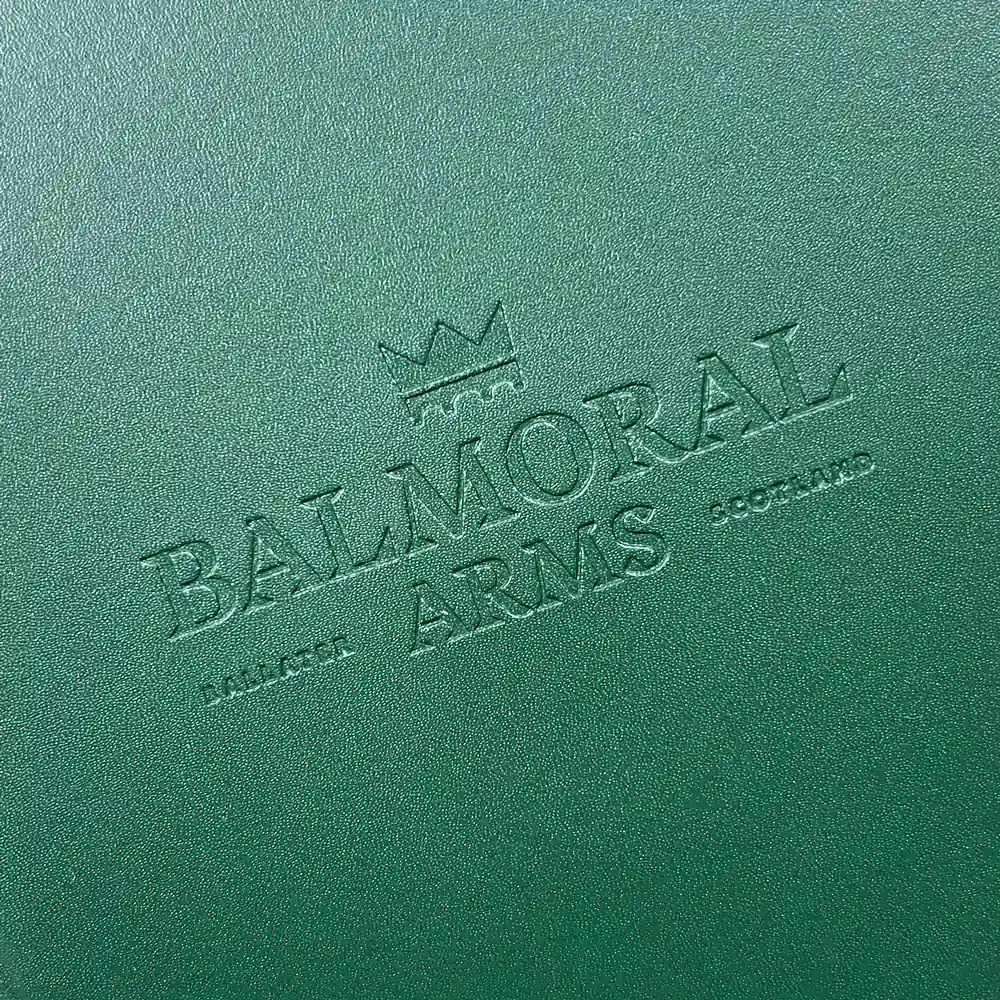 Saddle Hide Leather Menu Cover Deboss