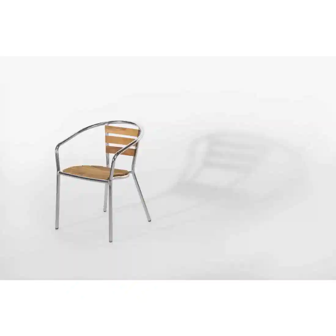 Bolero Aluminium and Ash Chairs (Pack of 4) - Image 7