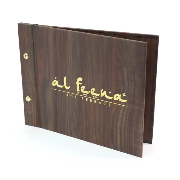 Wood-effect Menu Covers