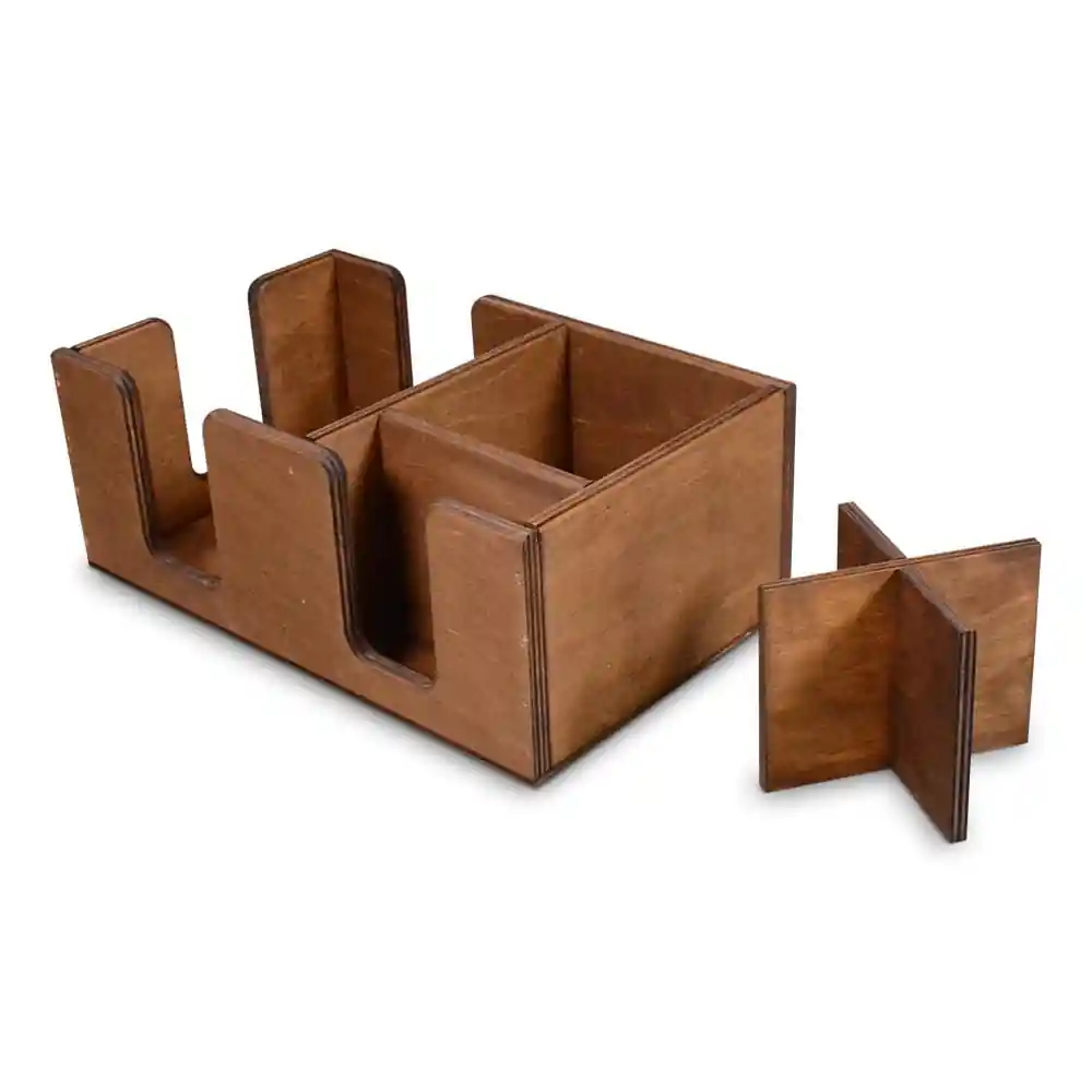 Wooden Bar Caddy Condiment Holder