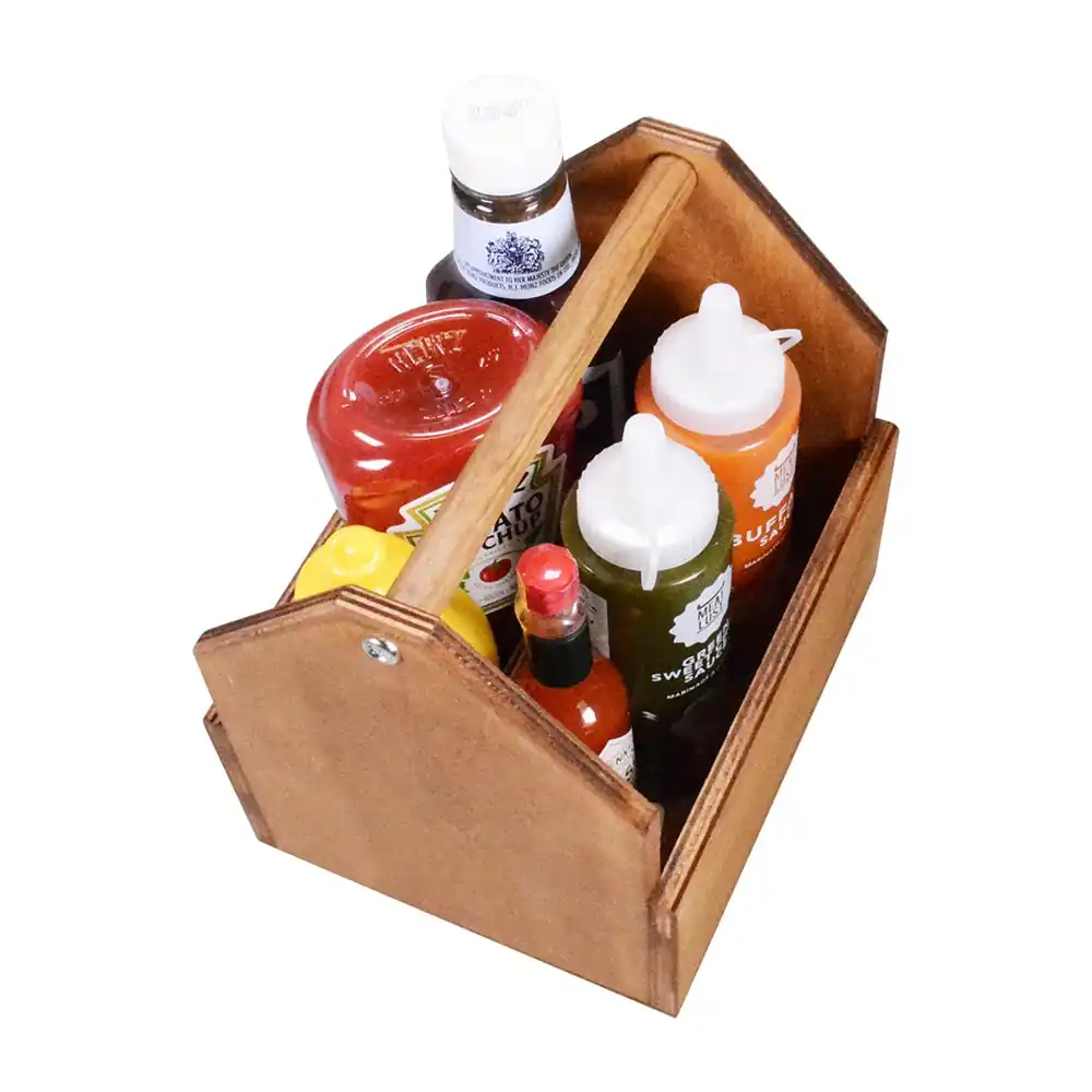 Wooden Condiment Holder