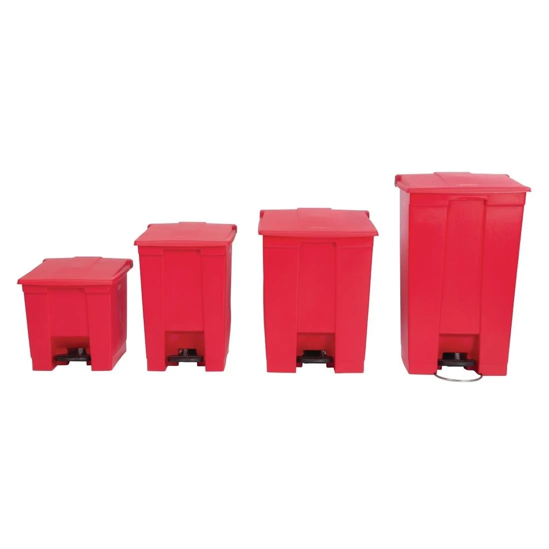 Rubbermaid Step-On Pedal Bin Red 68Ltr - Image 3