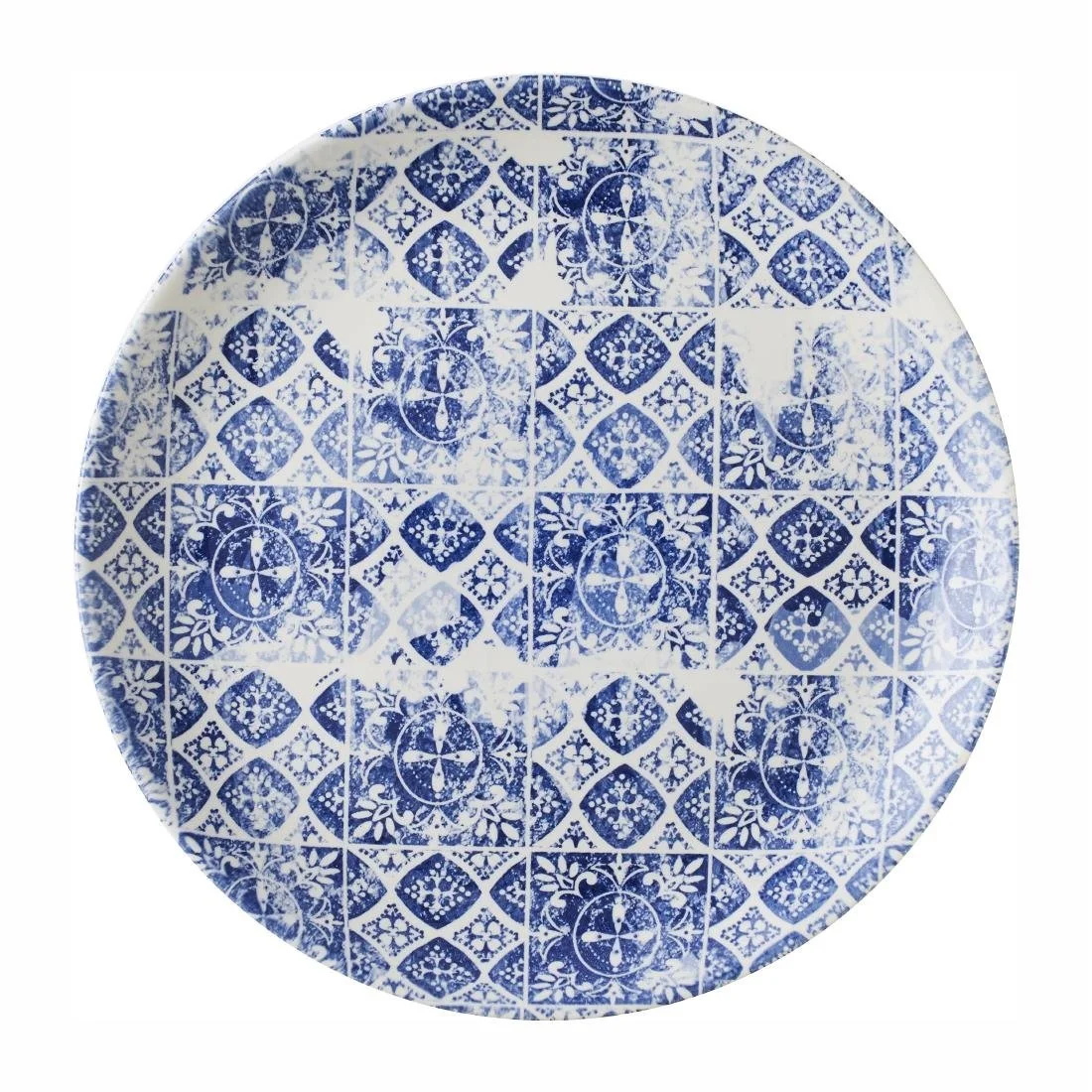 Dudson Makers Collection Porto Blue Coupe Plates 295mm (12 Pack) - Image 1