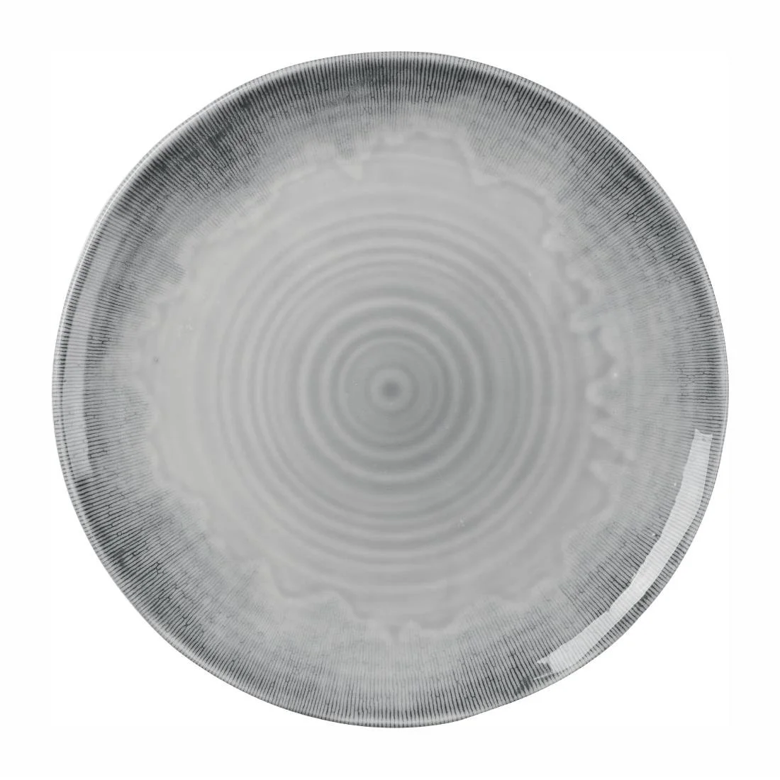Dudson Harvest Flux Grey Organic Coupe Plates 295mm (12 Pack) - Image 1