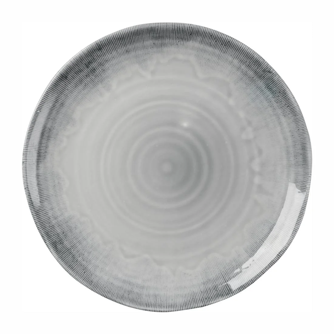 Dudson Harvest Flux Grey Organic Coupe Plates 275mm (12 Pack) - Image 1