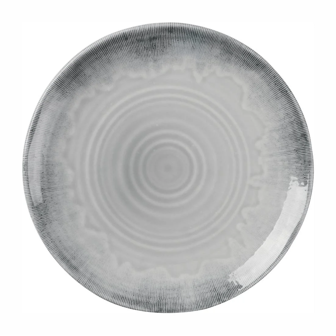 Dudson Harvest Flux Grey Organic Coupe Plates 230mm (12 Pack) - Image 1