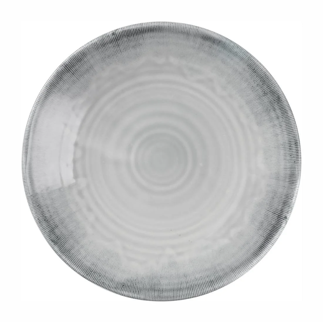 Dudson Harvest Flux Grey Organic Coupe Plates 164mm (12 Pack) - Image 1