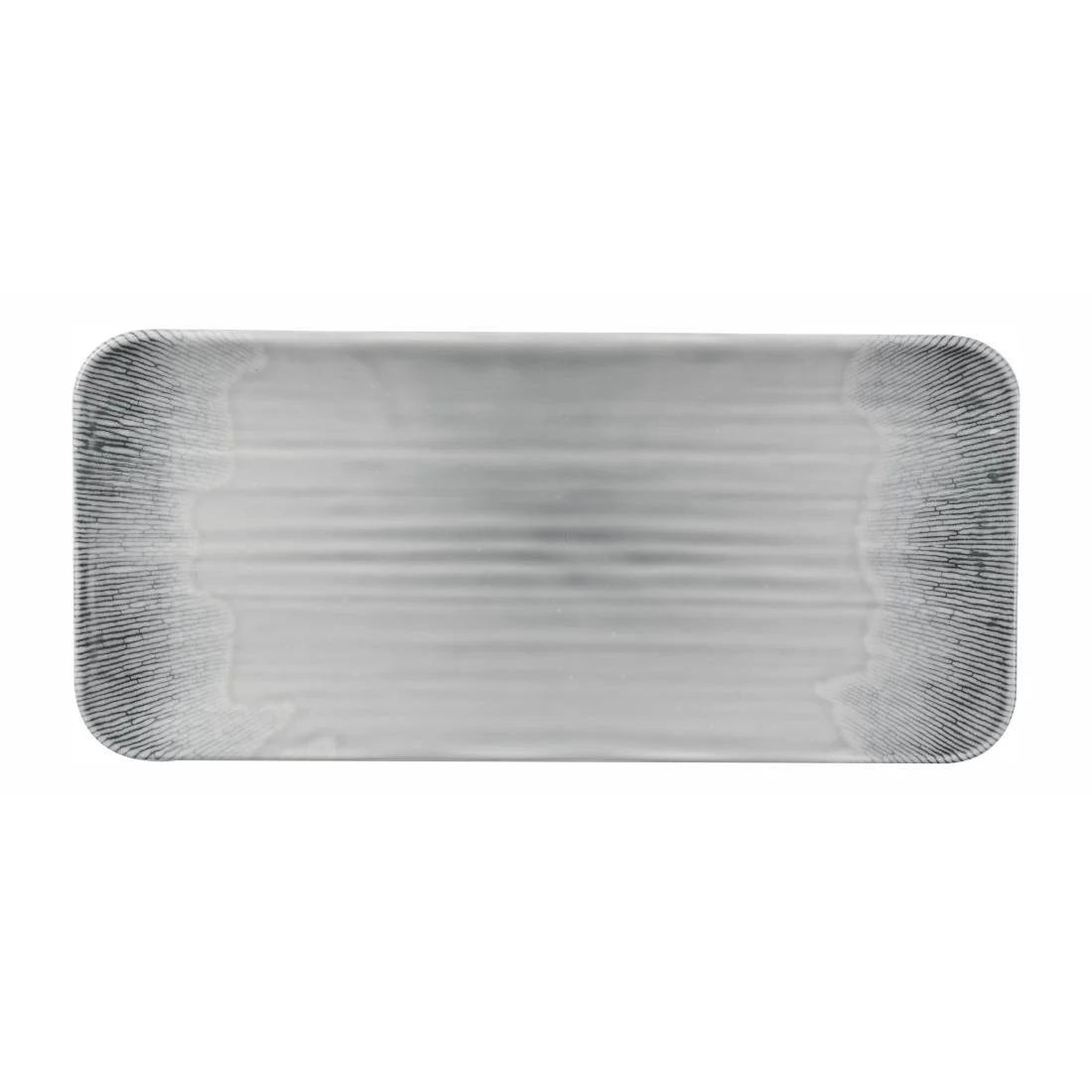 Dudson Harvest Flux Grey Organic Rectangular Platter 215mm (6 Pack) - Image 1