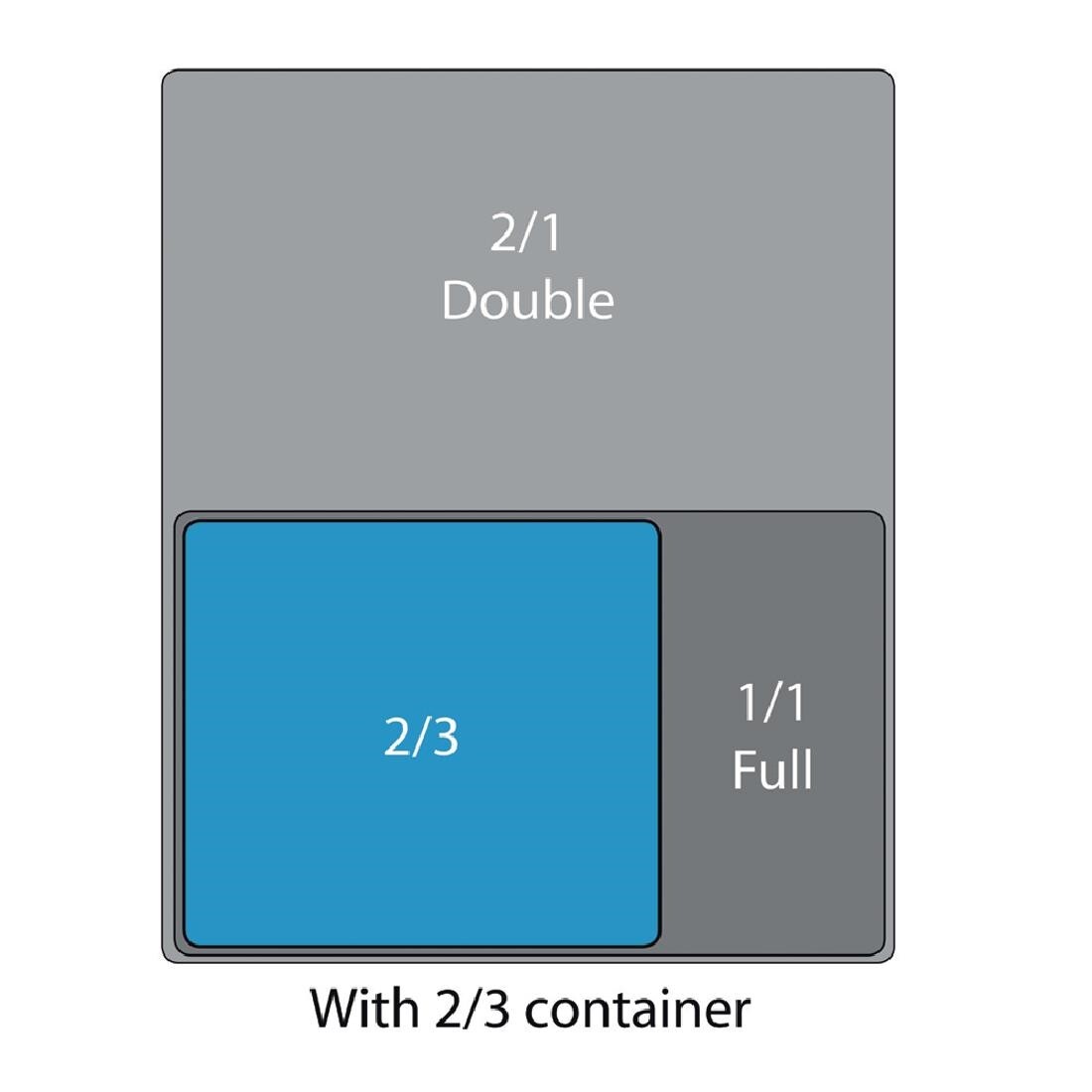 Vogue Stainless Steel GN 2/3 Pan 20mm