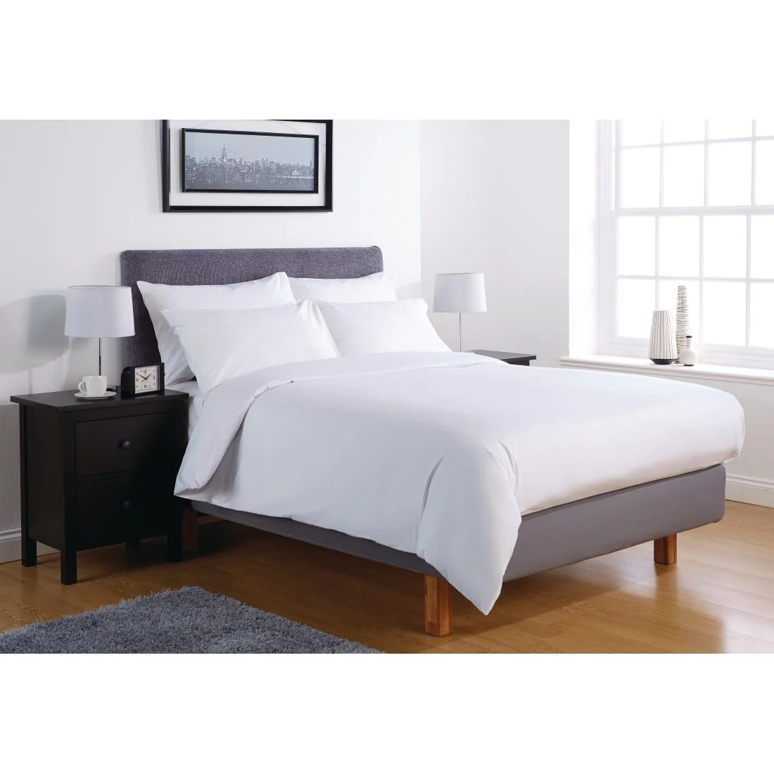 Mitre Comfort Percale Flat Sheet White Super King