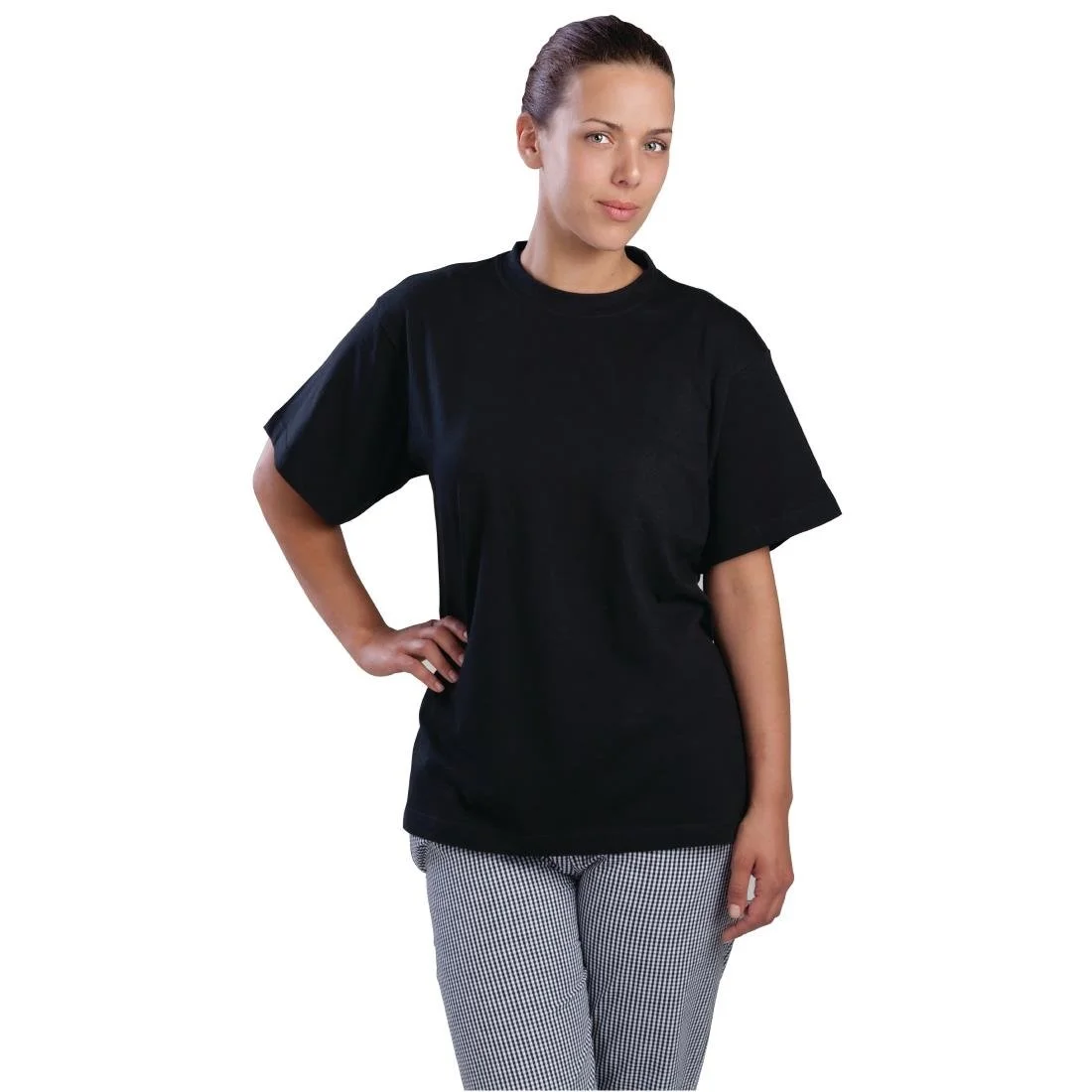 Nisbets Essentials T-Shirts Black (2 Pack) - Image 1