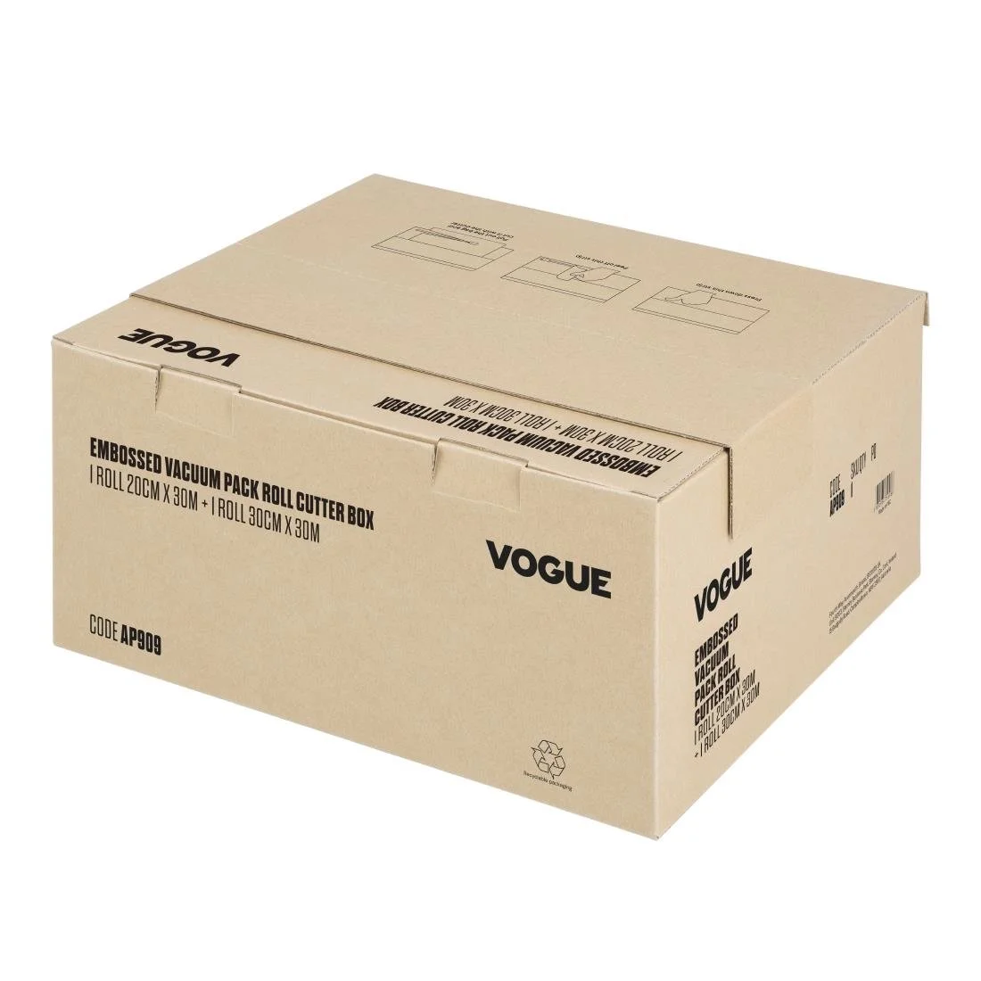 Vogue Vacuum Pack Roll with Cutter Box (Embossed) 200mm & 300mm Twin Pack - Image 2