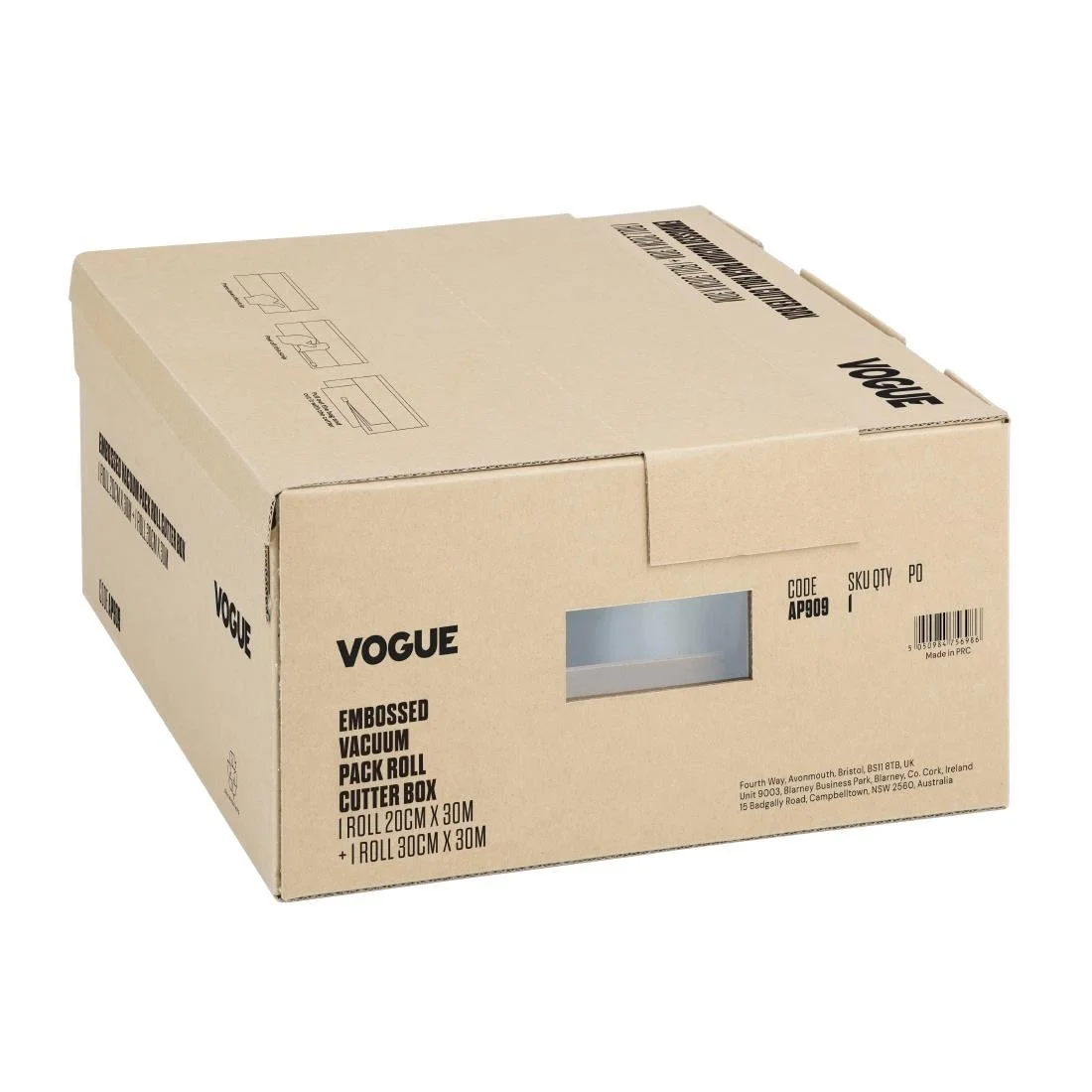 Vogue Vacuum Pack Roll with Cutter Box (Embossed) 200mm & 300mm Twin Pack - Image 3