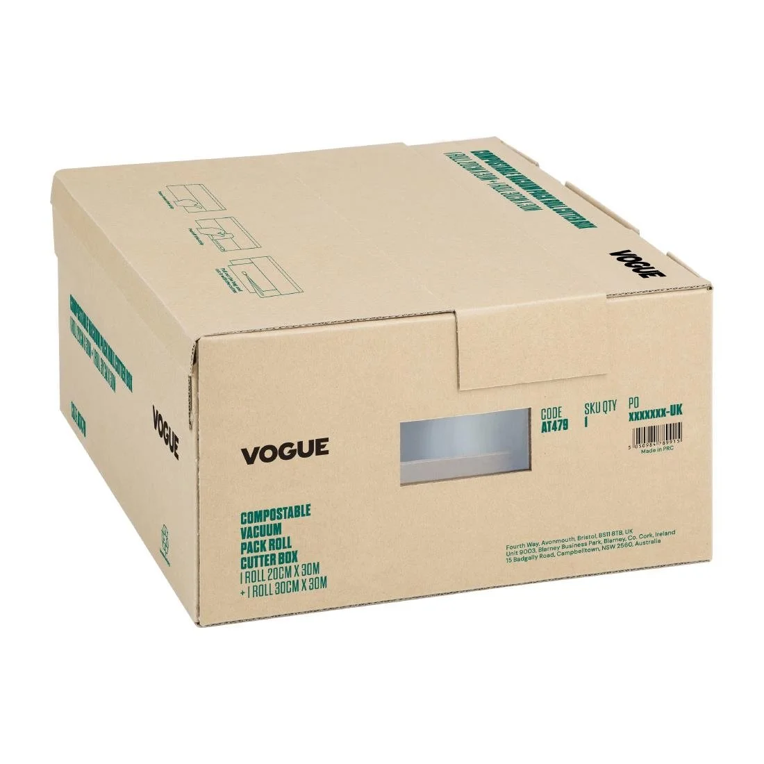 Vogue Compostable Vacuum Pack Roll Cutter Box 200mm & 300mm Twin Pack - Image 4