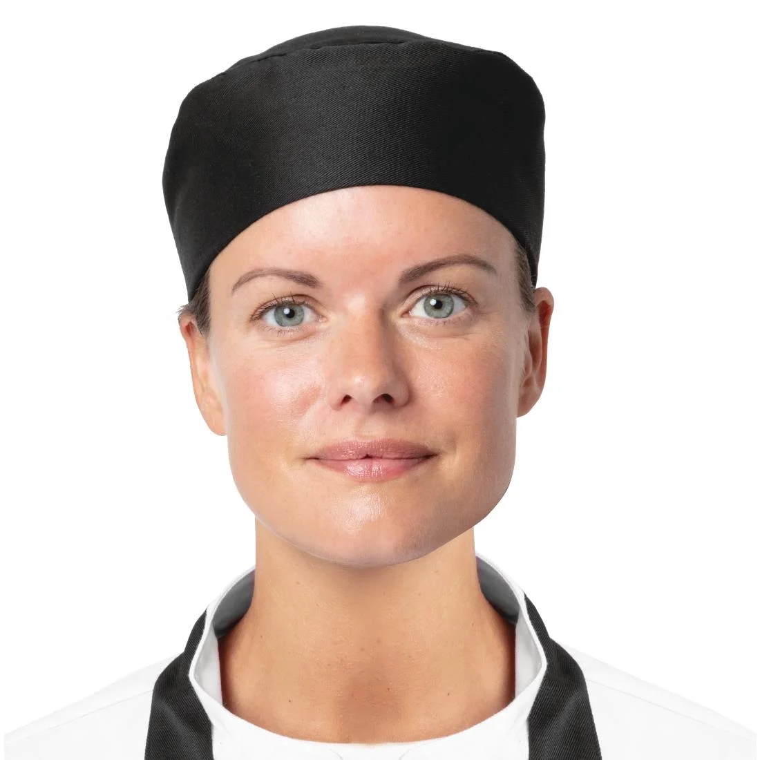 Nisbets Essentials Chef Skull Caps Black (2 pack) - Image 4