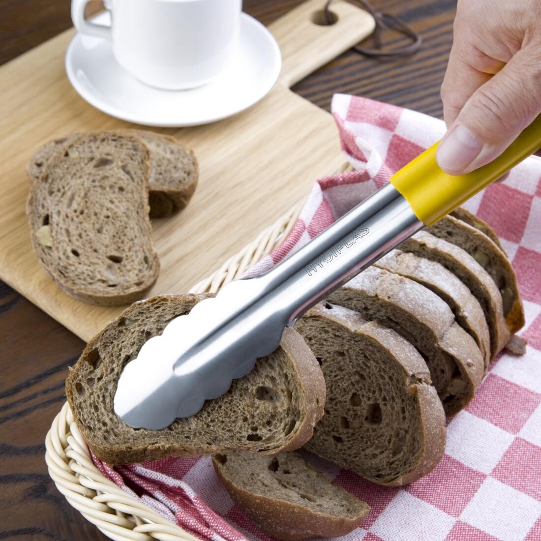 Vogue Colour Coded Yellow Serving Tongs 11in