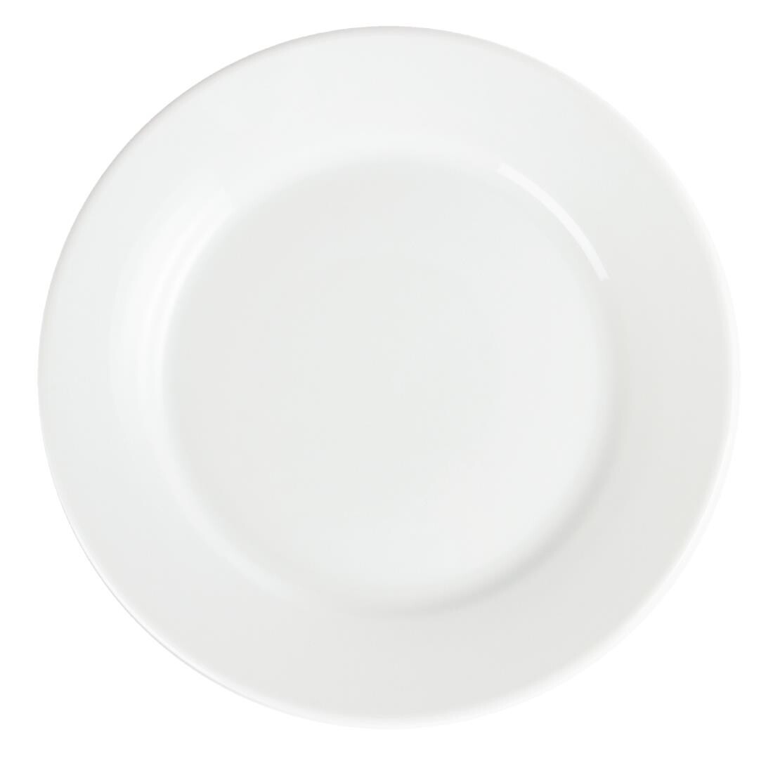Olympia Whiteware Wide Rimmed Plates 250mm