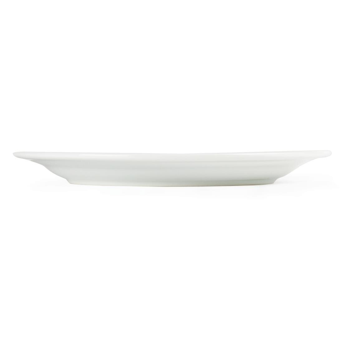Olympia Whiteware Wide Rimmed Plates 250mm
