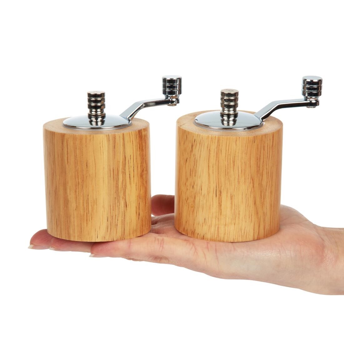 Light Wood Salt and Pepper Mill Grinder Set