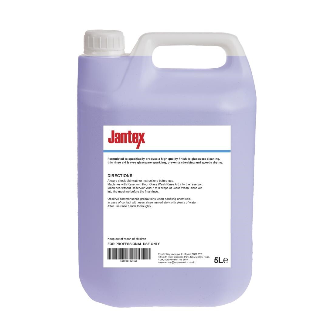 Jantex Glass Wash Rinse Aid 5 Litre