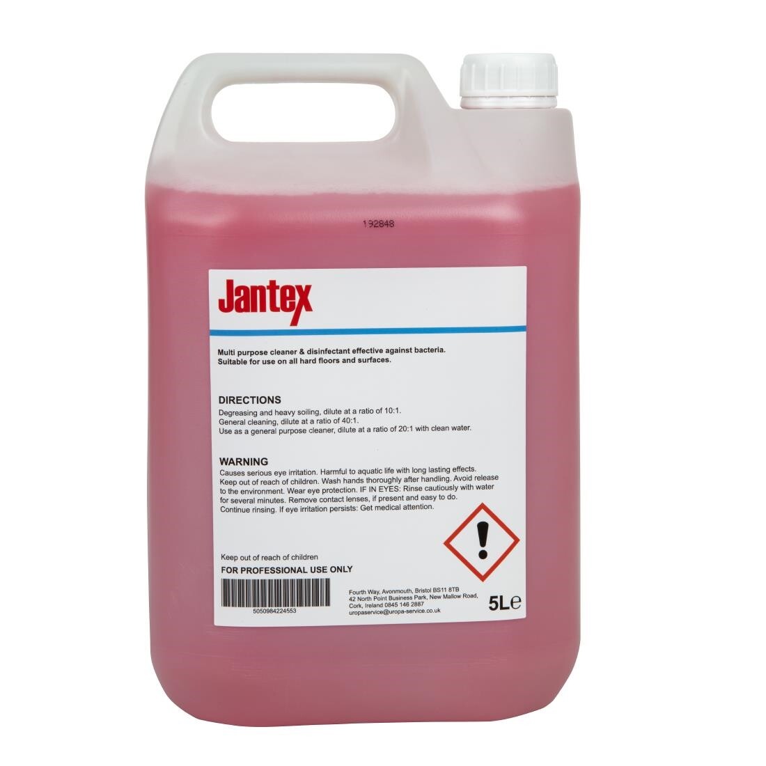 Jantex Dual Purpose Cleaner and Disinfectant 5 Litre