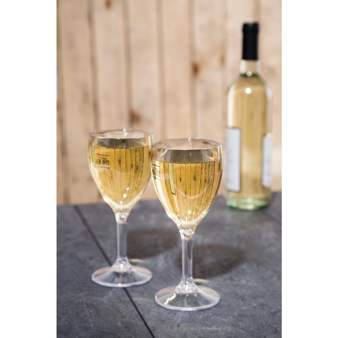 BBP Polycarbonate Wine Glasses 255ml CE Marked at 175ml