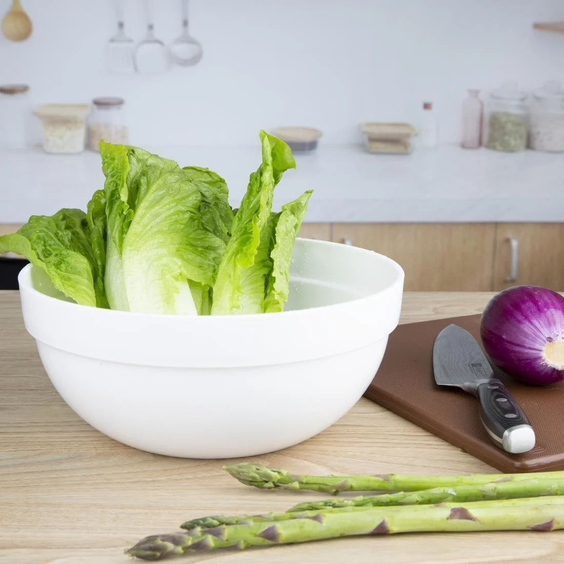 Nisbets Essentials Polypropylene White Mixing Bowl 3Ltr - Image 5