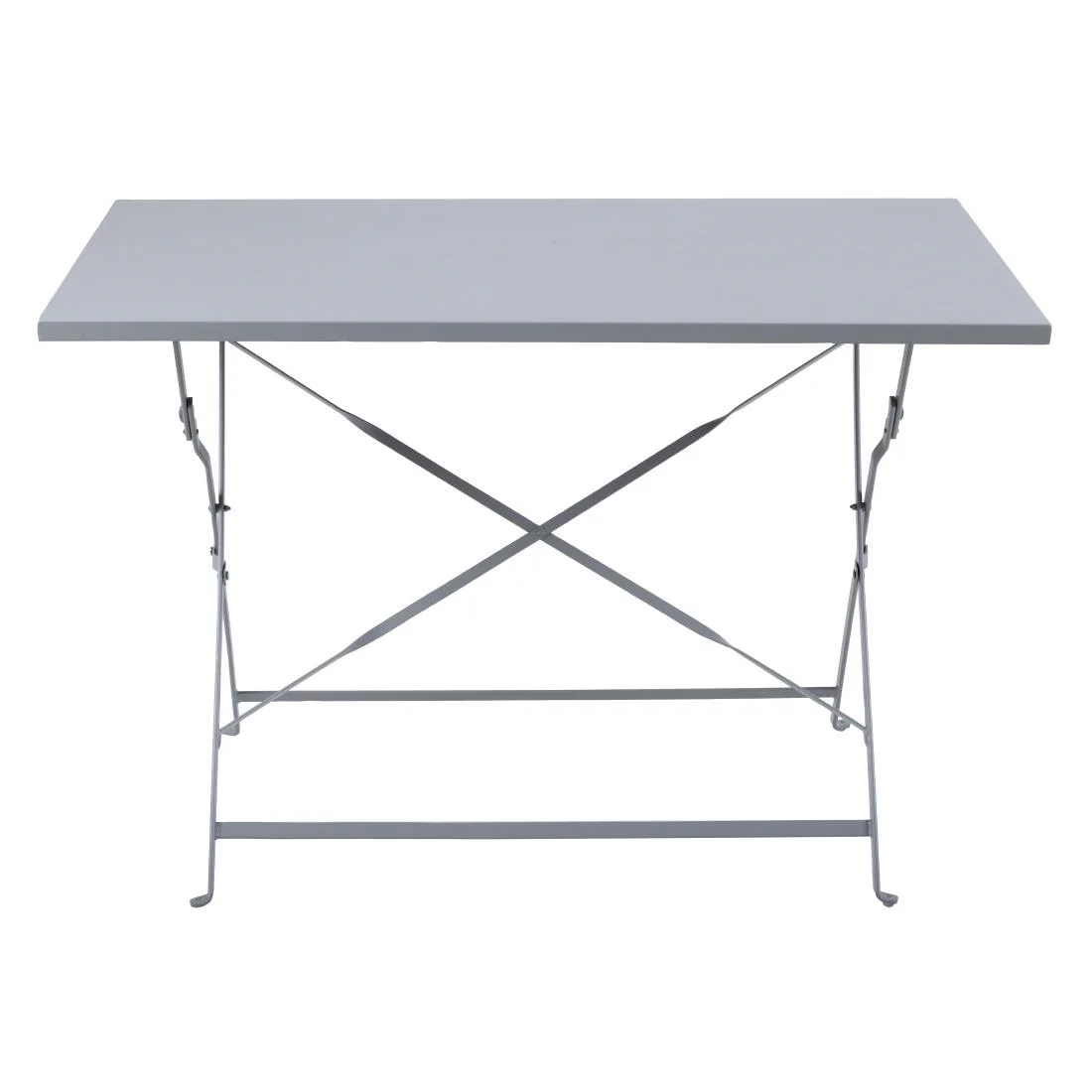 Bolero Perth Grey Pavement Style Folding Table Rectangular 1100x700mm - Image 2