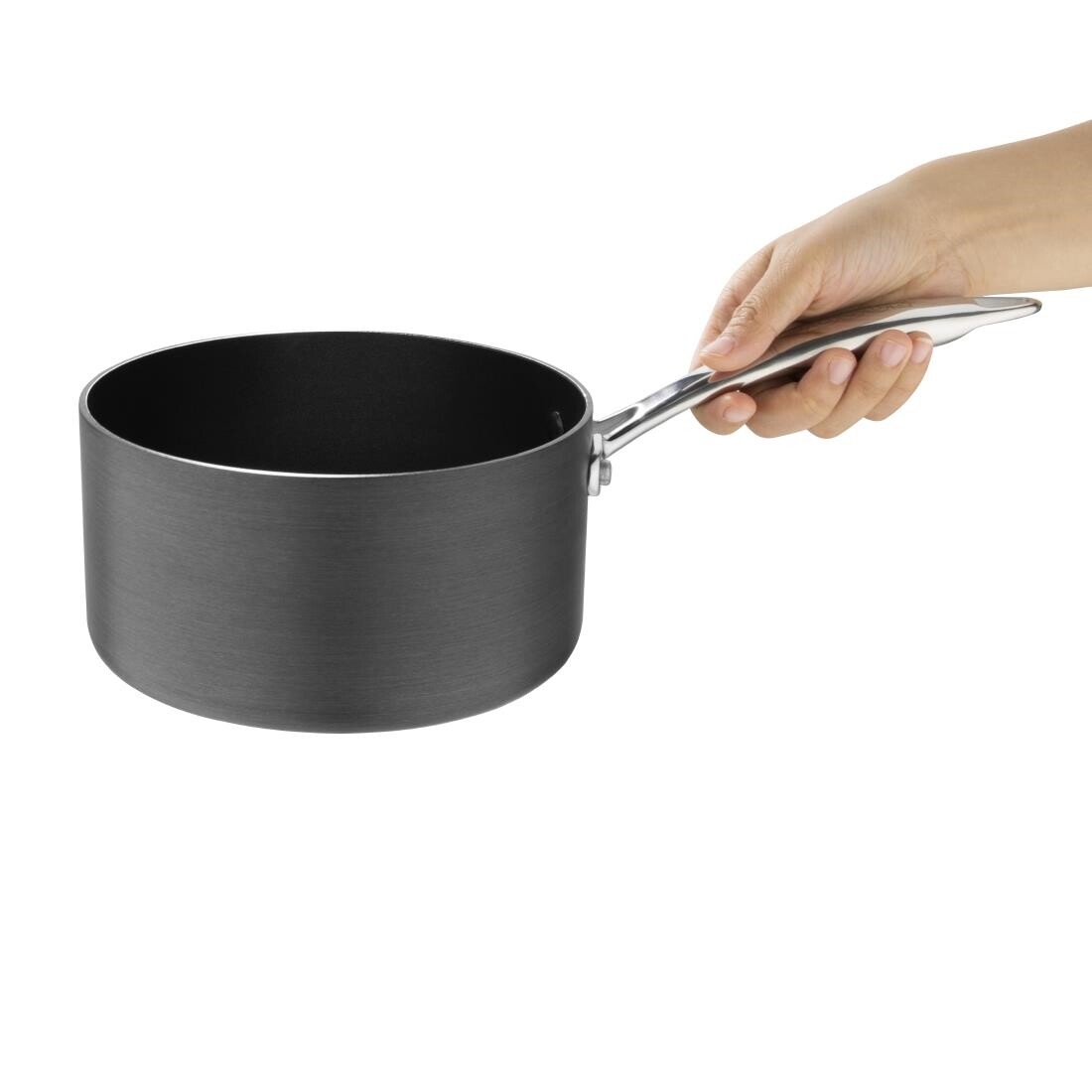 Vogue Annodised Aluminium Non Stick Sauce Pan 180mm