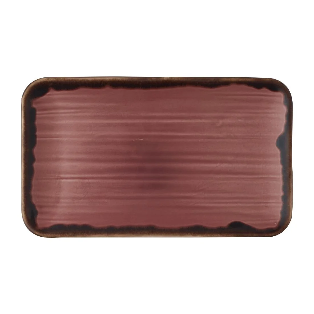 Dudson Harvest Plum Organic Rectangular Plates 270x160mm (12 Pack) - Image 1