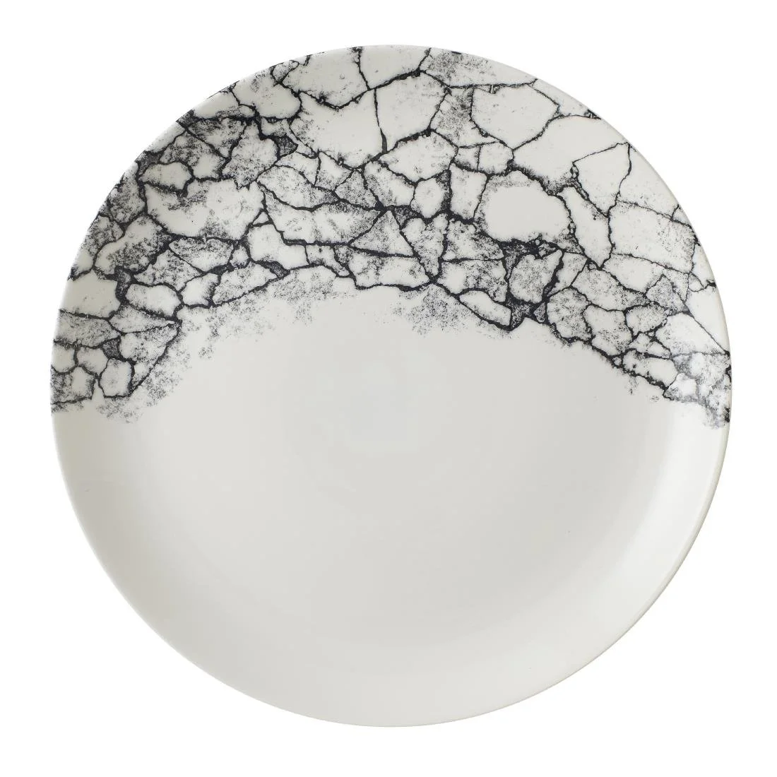 Churchill Kintsugi Accents Quartz Black Evolve Coupe Plates 288mm (12 Pack) - Image 1